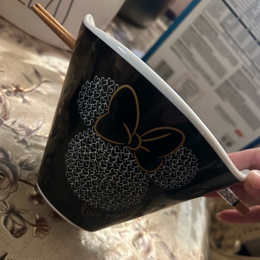 Minnie Mouse / Mickey Mouse ramen noodle bowl